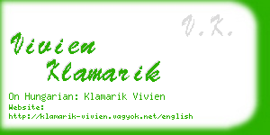 vivien klamarik business card